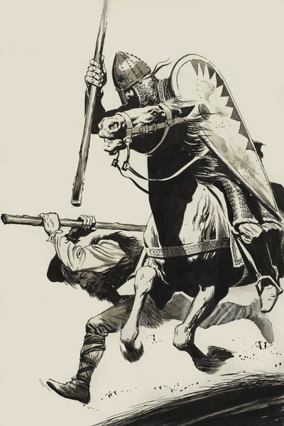 Achtervolgd door een Normandiër door Angus McBride