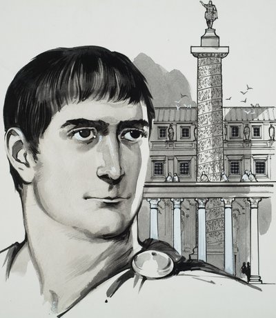 Keizer Trajanus (gouache op papier) door Angus McBride