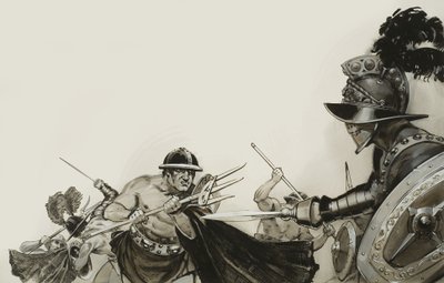 Gladiatorengevechten door Angus McBride