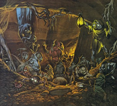 Kabouters (kleurenlitho) door Angus McBride