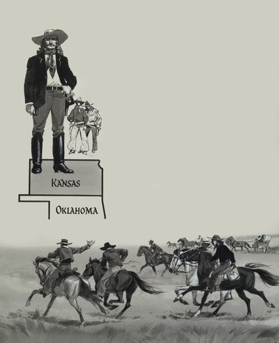 Horsemen in Kansas door Angus McBride