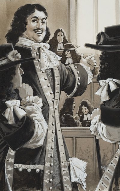Peter de Grote (1672-1725) aan het Hof (gouache op papier) door Angus McBride