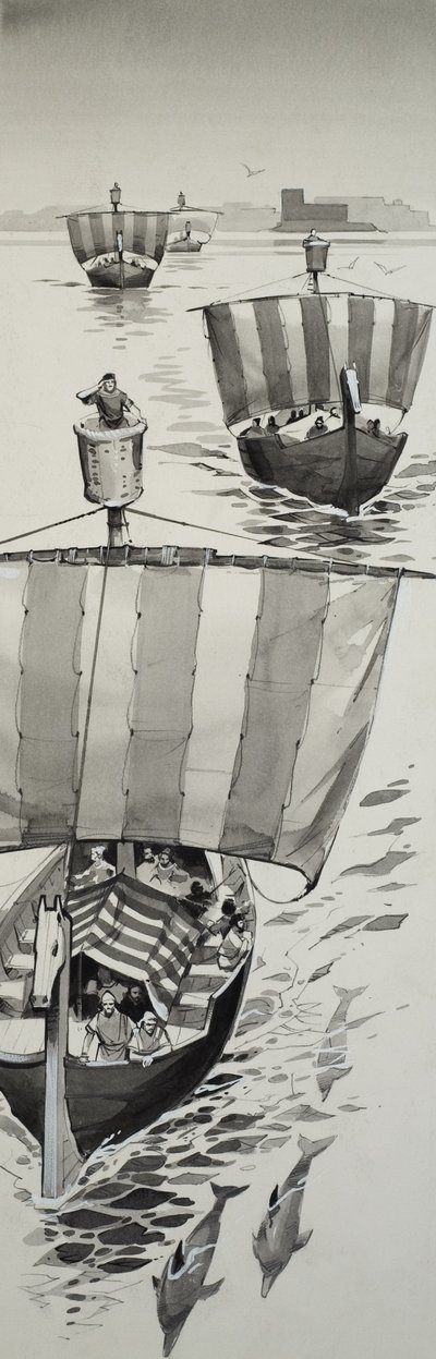 Feniciërs (gouache op papier) door Angus McBride