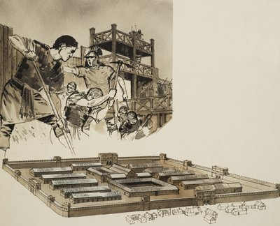 Romeins kamp (gouache op papier) door Angus McBride