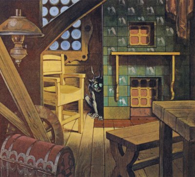 De Domovoi (kleurenlitho) door Angus McBride