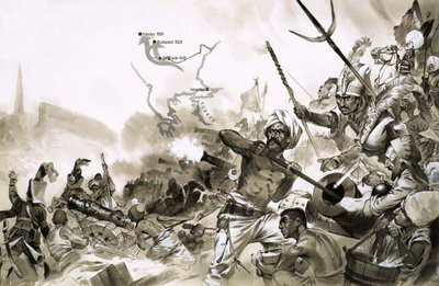 De Turkse legers van Suleiman omsingelen Wenen in 1529 door Angus McBride