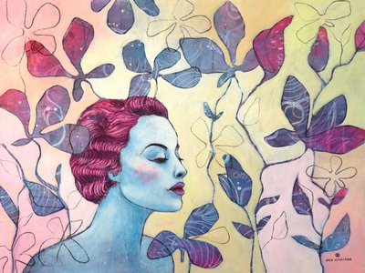 Dromerig bloemenportret door Ania Witwitzka
