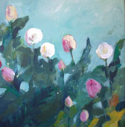 Bloeiende tuinbloemen door Anna-Karin Bergius