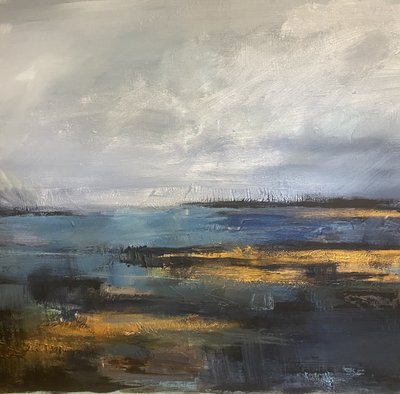 Golden Horizon Waterscape door Anna-Karin Bergius