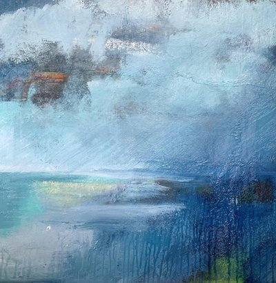 Moody Blue Zeegezicht door Anna-Karin Bergius