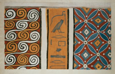 Kopie van muurschildering uit privé-graf 82 van Amenemhet, Thebe I, 1, 163-167, 20e eeuw door Anna