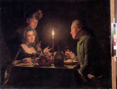 Diner bij kaarslicht door Anna Dorothea Lisiewska