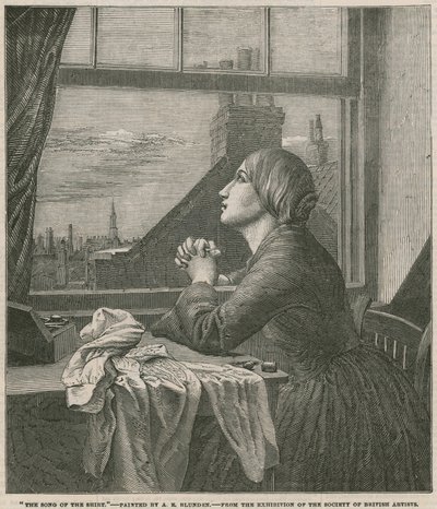 Het lied van het hemd - geschilderd door A E Blunden door Anna E. Blunden