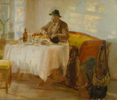 Ontbijt voor de jacht door Anna Ancher