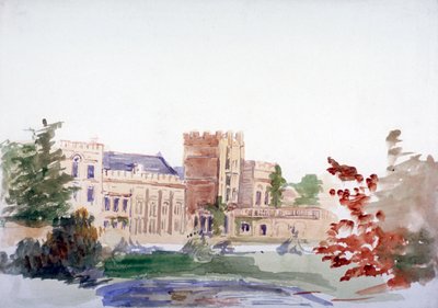 Kasteel gezien door bomen, ca. 1864-1930 door Anna Lea Merritt