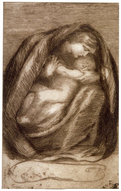 Moeder en Kind, 1911 door Anna Lea Merritt