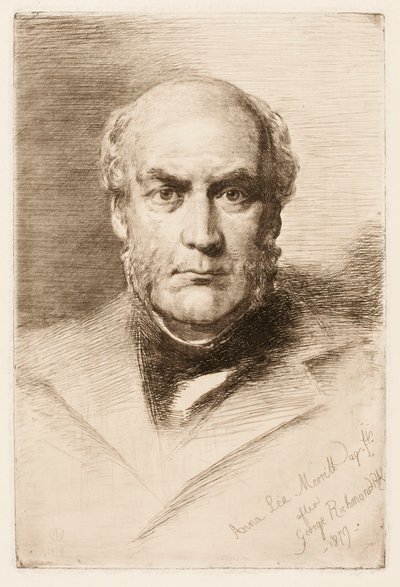 Zonder titel (portret van een man) door Anna Lea Merritt