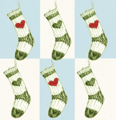 Kerstsok door Anna Platts