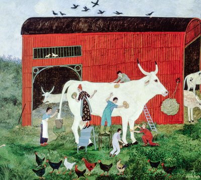 Een vroege start, 2007 (acryl) door Anna Pugh