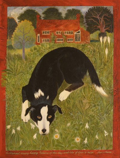 Collie Hond (acryl) door Anna Pugh
