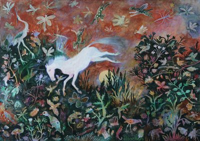 Moon Jump, 2018 (acryl) door Anna Pugh