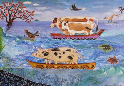Van de Ark, 2018 (acryl) door Anna Pugh