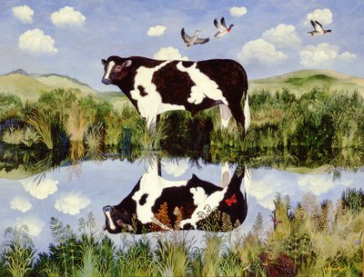 Op de rand, 2002 (acryl) door Anna Pugh