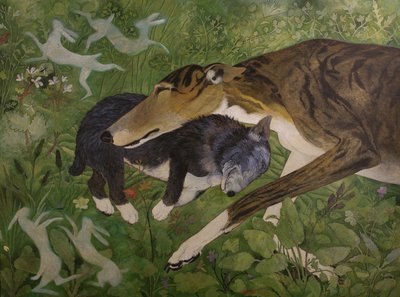 Gedeelde dromen, 2015 (acryl) door Anna Pugh
