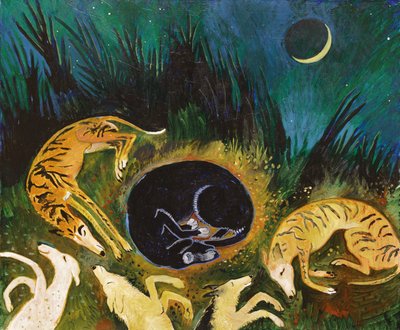 Sleeping Dogs, 2017 (acryl) door Anna Pugh