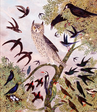 Stokken en stenen, 2000 (acryl) door Anna Pugh