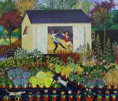 Theepauze, 2017 (acryl) door Anna Pugh