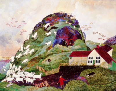 De samenkomst, 2010 (acryl) door Anna Pugh