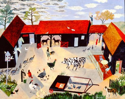 Een beetje omhoog, 2004 (acryl) door Anna Pugh
