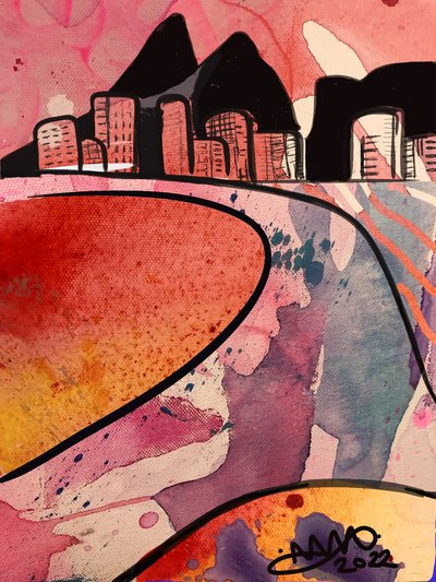 Levendige abstracte stad door Anna Viklund