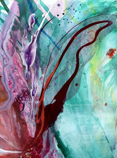 Levendige bloemenstroom door Anna Viklund