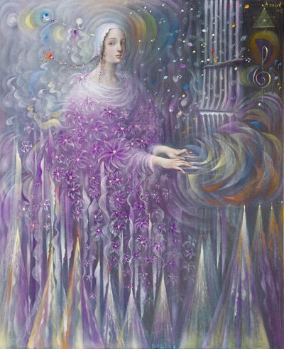 Poiesis-III: Religie, 2015 (olieverf op Belgisch linnen) door Annael Anelia Pavlova