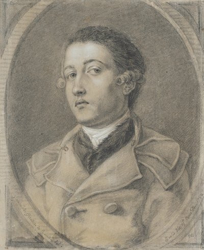 Portret van een jonge man door Anne-Louis Girodet de Roucy-Trioson