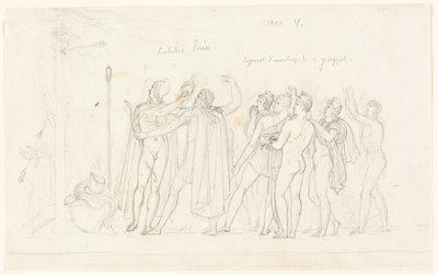 De Boogschietwedstrijd, uit de Aeneis, Boek V door Anne-Louis Girodet de Roucy-Trioson