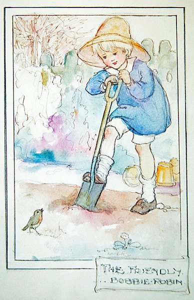 De vriendelijke Robbie Robin, c.1916 door Anne Anderson