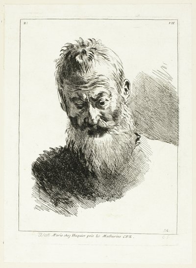 Hoofd van de man door Anne Claude Philippe Caylus