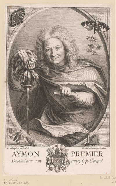 Portret van Étienne Isidore Théophile Aymon door Anne Claude Philippe Caylus