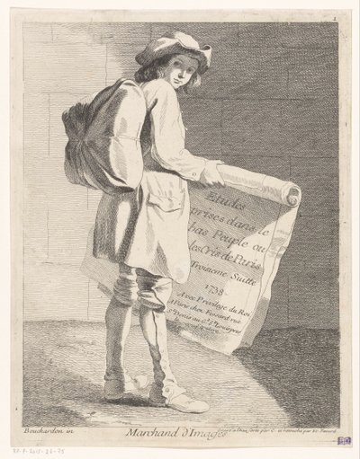 Rondreizende prentverkoper door Anne Claude Philippe Caylus