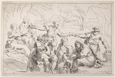 Een feest buiten etend, 18e eeuw door Anne Claude Philippe de Caylus