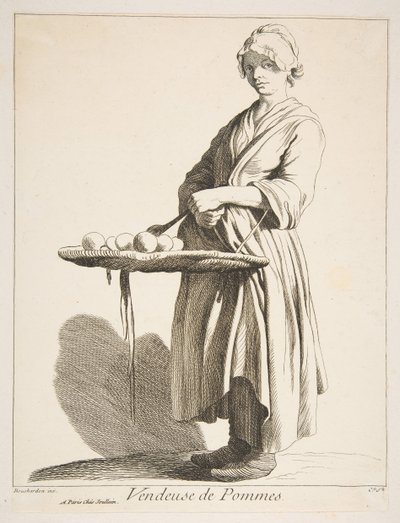 Appelverkoper, 1746 door Anne Claude Philippe de Caylus