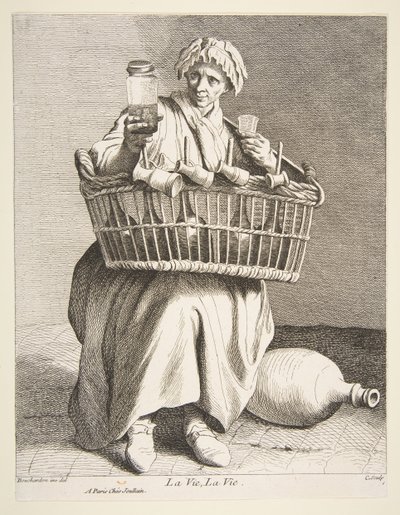 Brandewijnverkoper door Anne Claude Philippe de Caylus