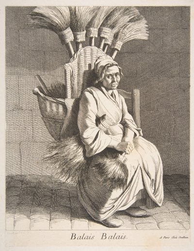 Bezemverkoper, 1737 door Anne Claude Philippe de Caylus