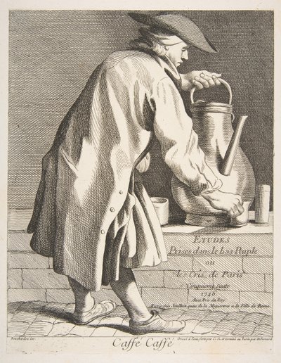 Koffieverkoper, 1746 door Anne Claude Philippe de Caylus
