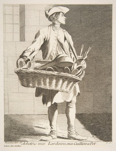 Keukengerei Verkoper door Anne Claude Philippe de Caylus