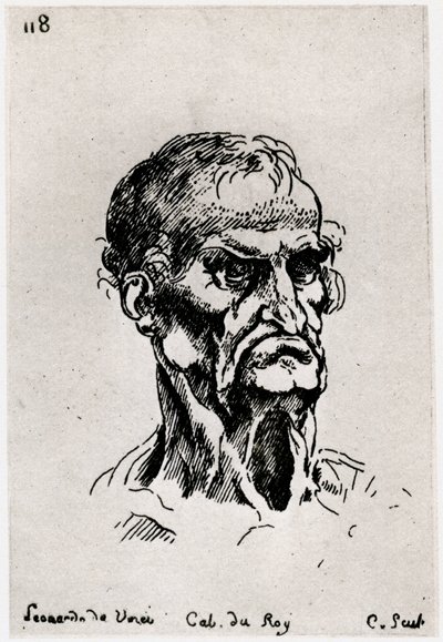 Tekening naar Leonardo de Vinci, ca. 1710-1765, 1924 door Anne Claude Philippe de Caylus