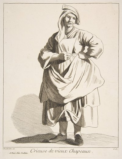 Oude Hoedenverkoper, 1742 door Anne Claude Philippe de Caylus